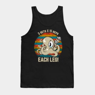 Funny Octopus at the Gym Tank Top
